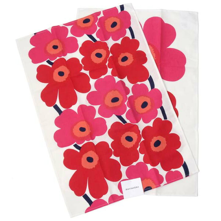 楽天市場】Marimekko マリメッコ ティータオル 66943-001 ウニッコ 