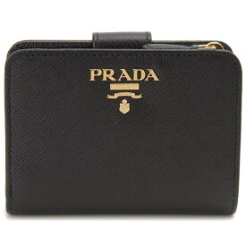 訳あり　札入れ内側に汚れあり　プラダ PRADA 二つ折り財布 レディース 1ML018 QWA F0002 サフィアーノ NERO ブラック 財布