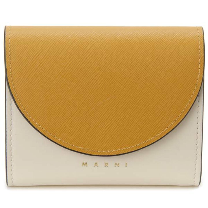 楽天市場】マルニ MARNI 三つ折り財布 レディース ベージュ×イエロー 