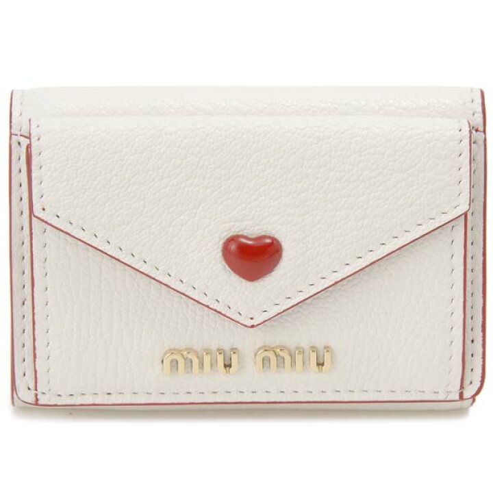 楽天市場】ミュウミュウ MIU MIU 三つ折り財布 レディース ホワイト 白 