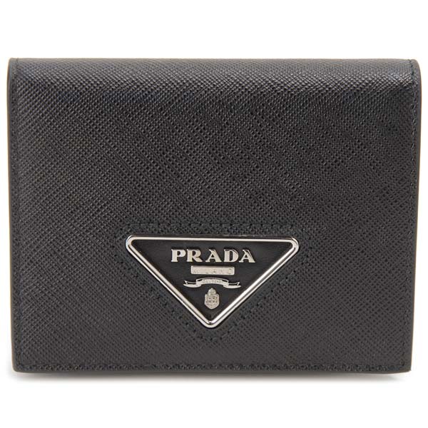 楽天市場】プラダ PRADA 二つ折り財布 レディース ブラック 黒 1MV204 