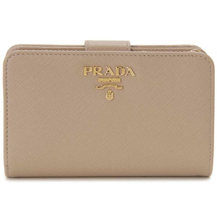 楽天市場】PRADA プラダ 二つ折り財布 ピンクベージュ 1ML225 QWA 