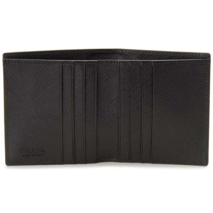 楽天市場】プラダ PRADA 二つ折り財布 札入れ ブラック 黒 2MO004 QME 