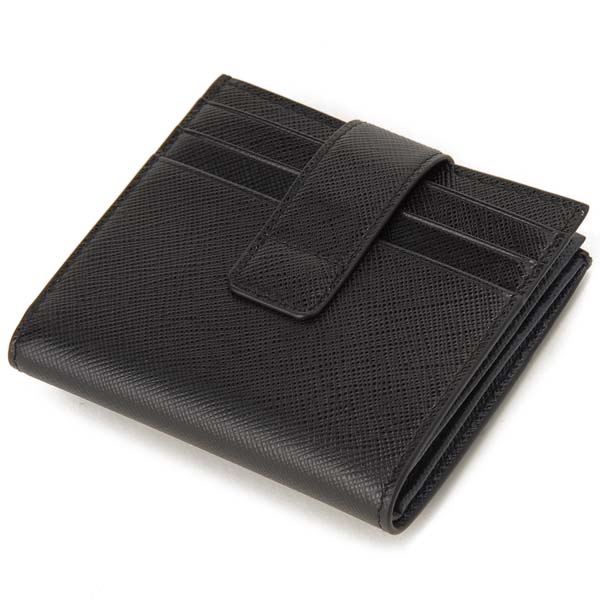 プラダ PRADA 二つ折り財布 札入れ メンズ ブラック 2MC063 C5S F0G52 サフィアーノ カードケース | s-select