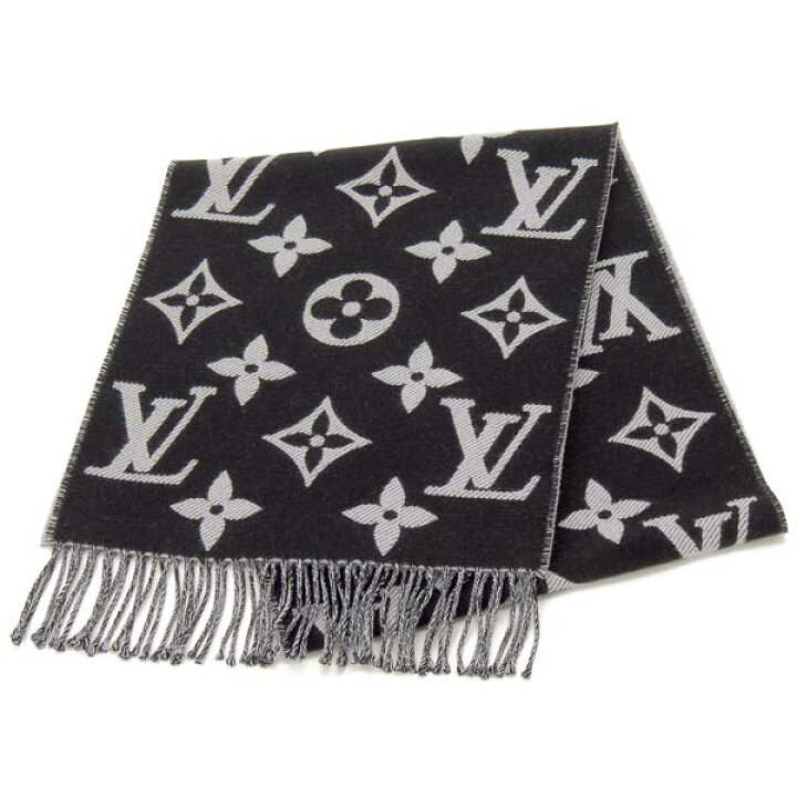 楽天市場】ルイヴィトン Louis Vuitton マフラー ブラック M76964  