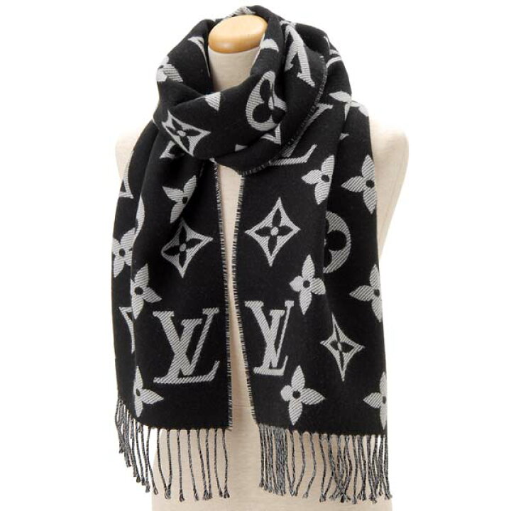 楽天市場】ルイヴィトン Louis Vuitton マフラー ブラック M76964  