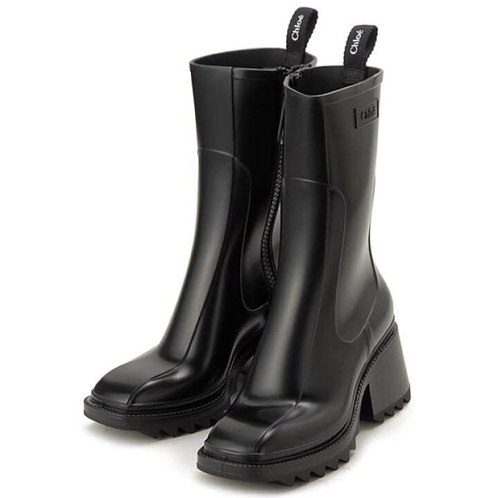 楽天市場】Chloe クロエ レインブーツ レディース ブラック 19W239G8 