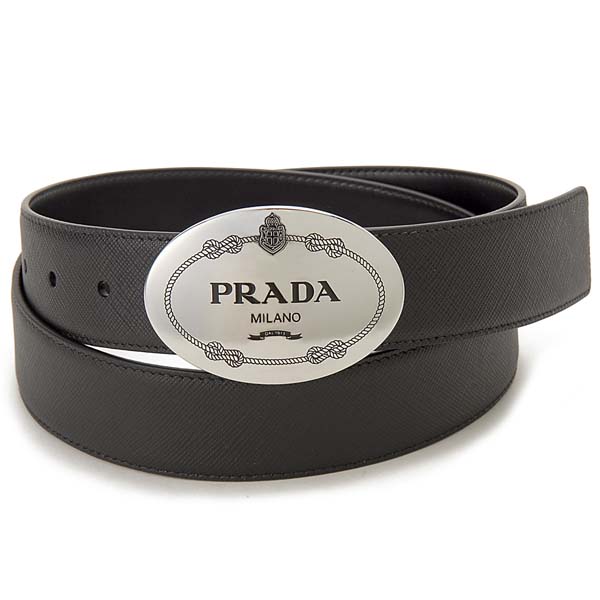PRADA プラダ ベルト メンズ ブラック 2CM232 053 F0002 レザーベルト 90cm/95cm/100cm/105cm |  s-select