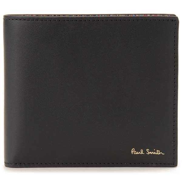 Paul Smith ポールスミス 二つ折り財布 財布 BMULTI79 ブラック 公式ショップ M1A4833 メンズ 訳あり品送料無料