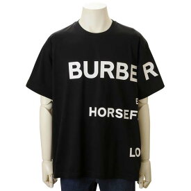 楽天スーパーSALE ポイント5倍 BURBERRY バーバリー Tシャツ メンズ ブラック 8040694 オーバーサイズ ブランド ロゴT