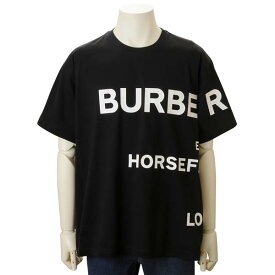 お買い物マラソン ポイント5倍 BURBERRY バーバリー Tシャツ メンズ ブラック 8040694 オーバーサイズ ブランド ロゴT