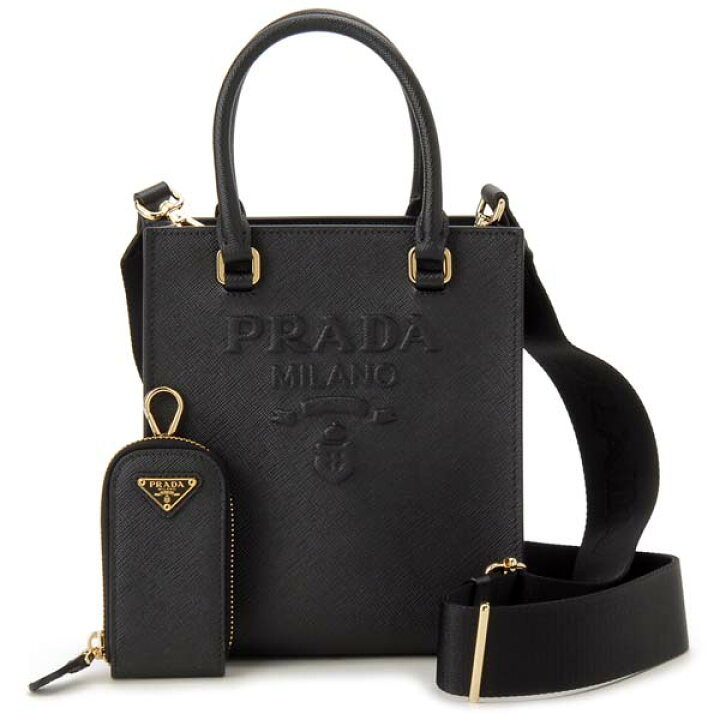 楽天市場】PRADA プラダ ミニ トートバッグ レディース ブラック  