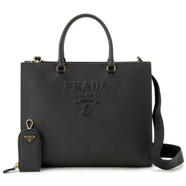楽天市場】PRADA プラダ トートバッグ レディース ブラック 1BA335 NZV  