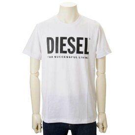 決算セール DIESEL ディーゼル Tシャツ メンズ ホワイト A028770AAXJ 100 コットン ロゴTシャツ