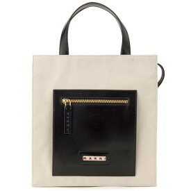 訳あり　保護袋なし　MARNI マルニ トートバッグ レディース ホワイト SHMP0068Q0 ZN015 キャンバストート