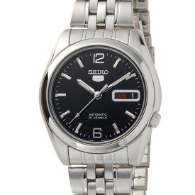 楽天スーパーセール期間P5倍 SEIKO セイコー 腕時計 メンズ ブラック×シルバー SNK393K SEIKO セイコー5 ファイブ