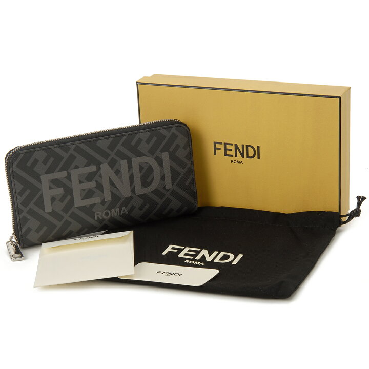 楽天市場】FENDI フェンディ ラウンドファスナー長財布 ブラック 