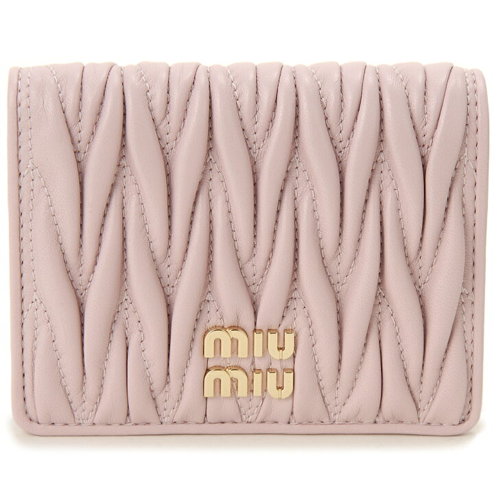 楽天市場】MIU MIU ミュウミュウ 二つ折り財布 レディース ピンク 