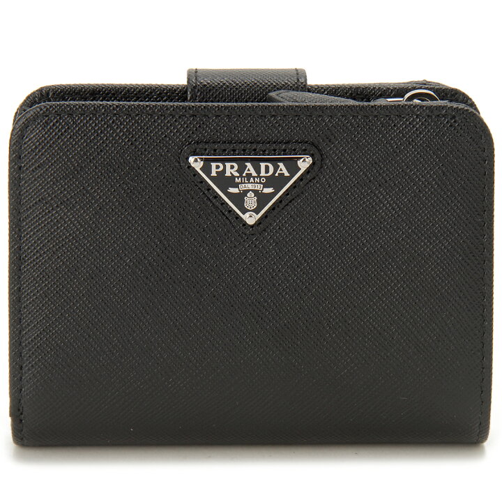 楽天市場】PRADA プラダ 二つ折り財布 レディース ブラック 1ML018 QHH 