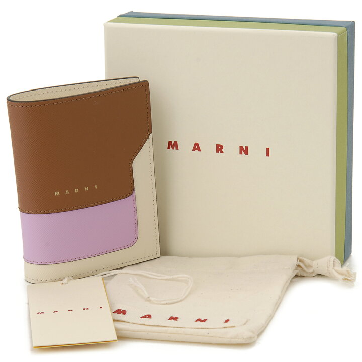 楽天市場】訳あり 箱潰れ MARNI マルニ 二つ折り財布 レディース MRN 