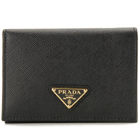 PRADA プラダ 二つ折り財布 レディース ブラック 1MV021 QHH F0002 サフィアーノ