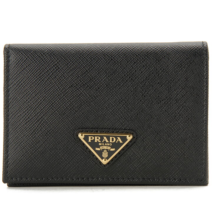楽天市場】PRADA プラダ 二つ折り財布 レディース ブラック 1MV021 QHH 