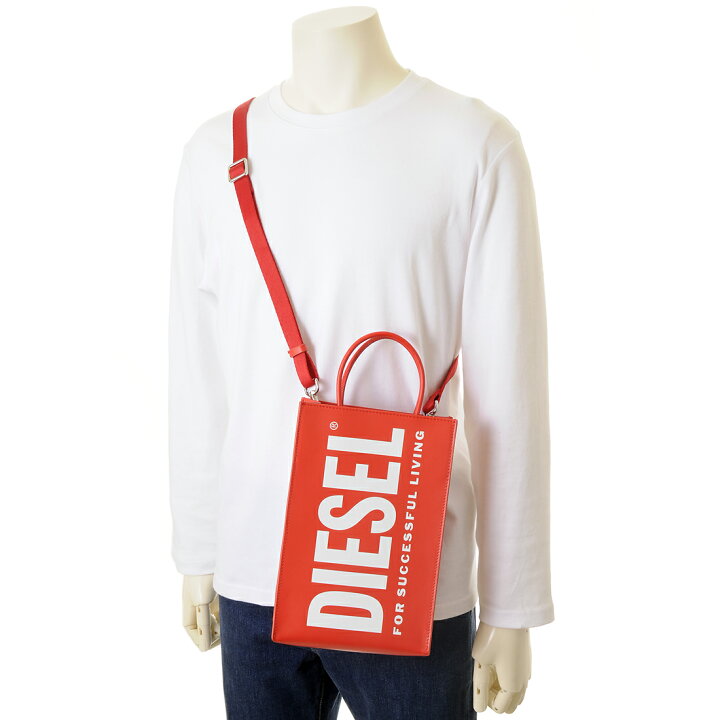 楽天市場】DIESEL ディーゼル トートバッグ レッド X09021P1245 T4044  