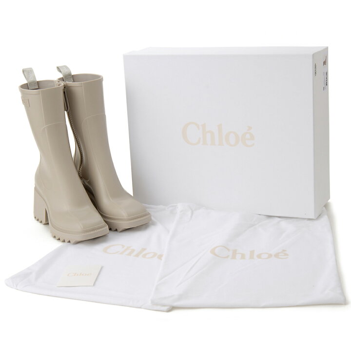 楽天市場】Chloe クロエ レインブーツ レディース ノマドベージュ 