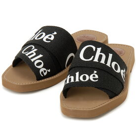 楽天スーパーセール期間P10倍 Chloe クロエ サンダル レディース ブラック 22U188Z3 001 WOODY SLIPPERS 靴・シューズ