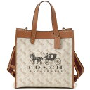 訳あり　ショルダーストラップの金具がスムーズに開閉しない　コーチ COACH トートバッグ レディース C8461 B4TXF ホース アンド キャリッジ プリント