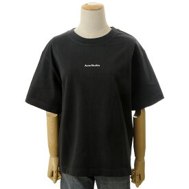 お買い物マラソン ポイント5倍 Acne Studios　アクネストゥディオズ　Tシャツ　レディース　ブラック 196AL0135 BK　T SHIRT　Tシャツ