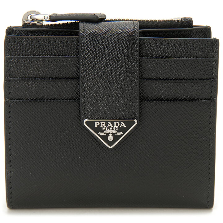 楽天市場】PRADA プラダ 二つ折り財布 カードケース ブラック 2MC066  