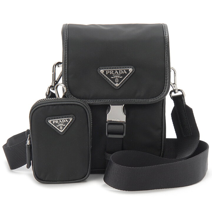 楽天市場】PRADA プラダ ショルダーバッグ メンズ ブラック  