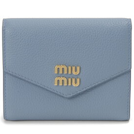 訳あり　かぶせ下に汚れあり、説明冊子なし　MIU MIU ミュウミュウ 三つ折り財布 レディース 5MH040 2DT7 F0637