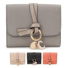 訳あり　札入れ内側に汚れあり　Chloe クロエ 三つ折り財布 ブラック レディース CHC21WP945-F57-001 ALPHABET アルファベット