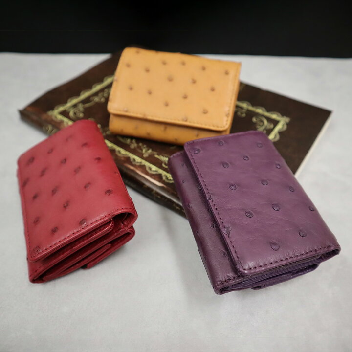 楽天市場】Ostrich オーストリッチ 三つ折り財布 コンパクト財布 本革 