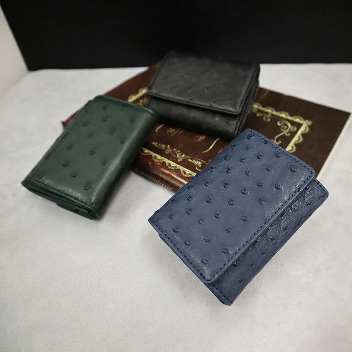 楽天市場】Ostrich オーストリッチ 三つ折り財布 コンパクト財布 本革 