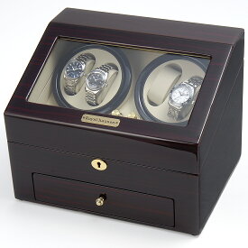 公式 Royal hausen ロイヤルハウゼン 時計収納ケース付き高級ワインダー 木製 4本巻6本収納