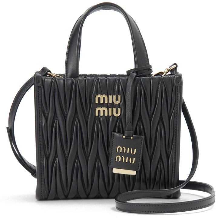楽天市場】miumiu ミュウミュウ ハンドバッグ レディース ブラック 