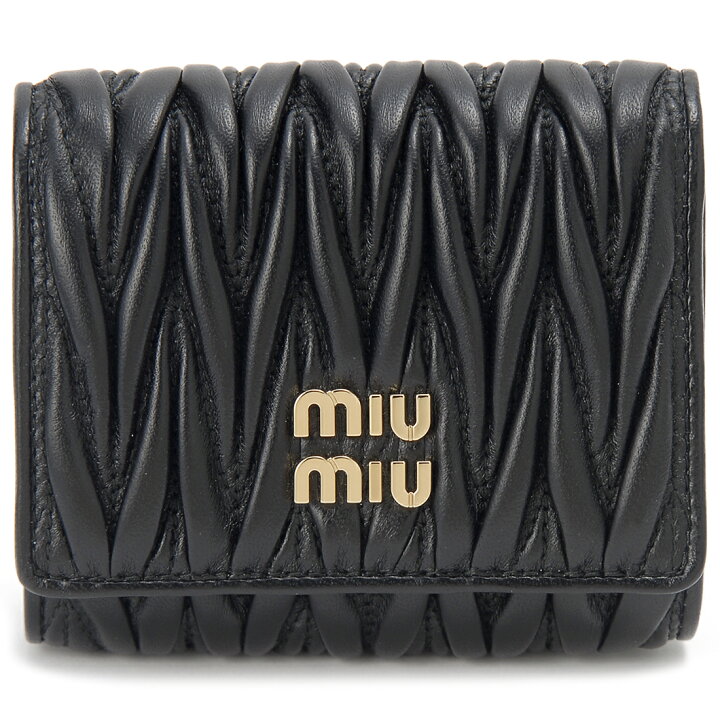 楽天市場】MIU MIU ミュウミュウ 三つ折り財布 レディース ブラック 