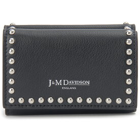 J&M DAVIDSON ジェイアンドエムデヴィッドソン 三つ折り財布 レディース ブラック SFLW1XXSCXX 999S FOLD WALLET WITH S