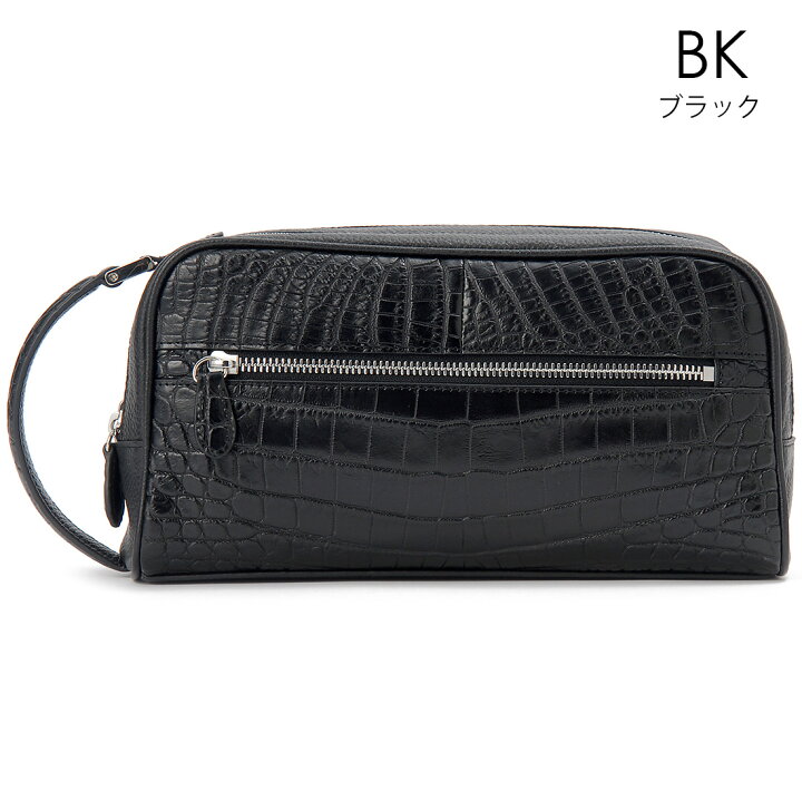 楽天市場】ナイル クロコダイル×牛革 セカンドバッグ メンズ ワニ革 本  