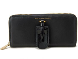 訳あり 背面に異物j混入、正面汚れ マークバイ マークジェイコブス ラウンドファスナー長財布 0005388-001 ブラック レディース 新品