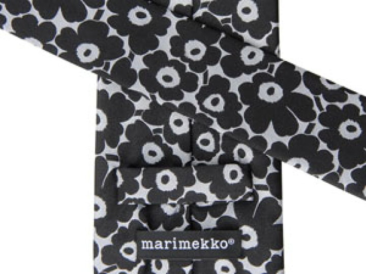 楽天市場】マリメッコ Marimekko ネクタイ ウニッコ/ブラック×グレー 