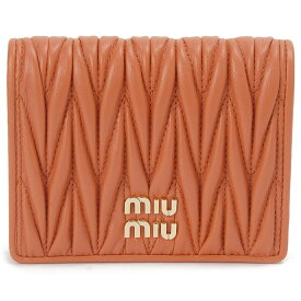 MIU MIU ミュウミュウ 二つ折り財布 レディース オレンジ 5MV204 AFPP F0049