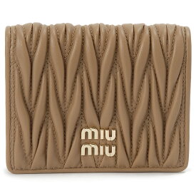 ミュウミュウ MIU MIU 二つ折り財布 レディース ブラウン 5MV204 AFPP F098L MATELASSE