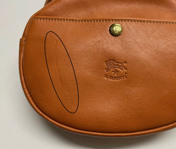 楽天市場】訳あり 正面左側に押し傷あり IL BISONTE イルビゾンテ イルビゾンテショルダーバッグ傷写真