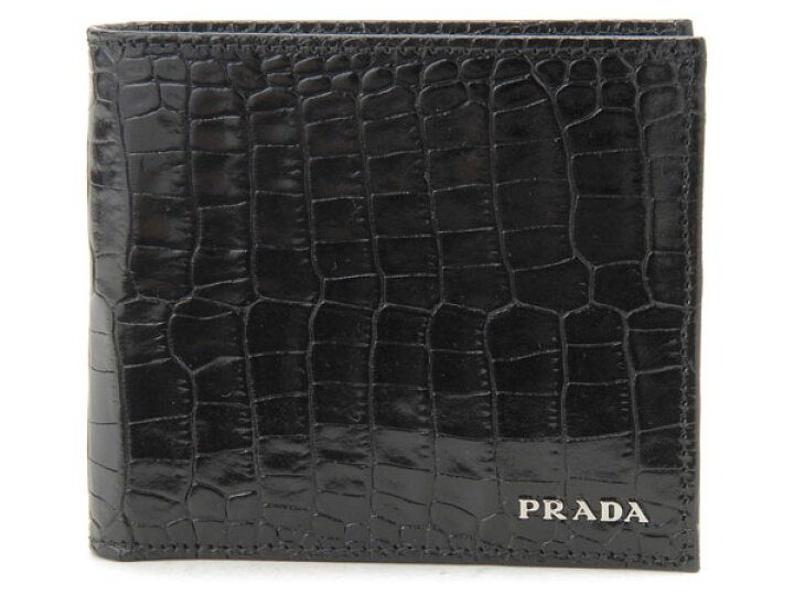 楽天市場】プラダ PRADA 二つ折り財布 2M0738-435-F0002 クロコ型押し 