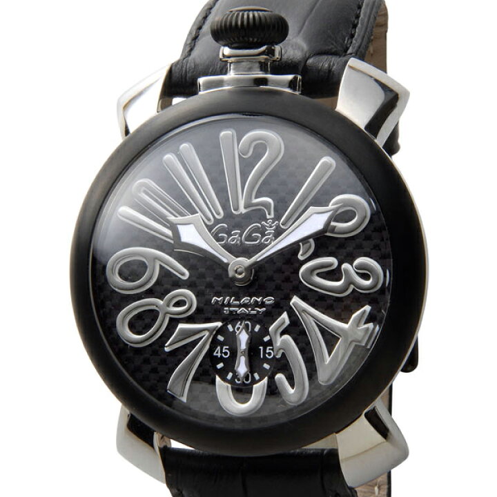 楽天市場】ガガミラノ Gaga Milano 5013.01S マヌアーレ 48mm ブラック 