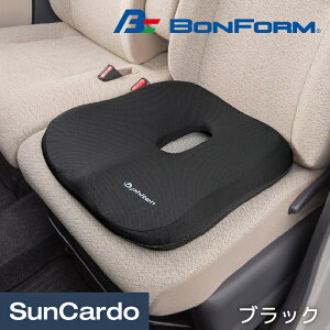 【マラソン期間P最大29倍】Phiten カー用品 チタン クッション シートカバー BONFORM(ボンフォーム) ファイテン 穴あきクッション ブラック 5815-13